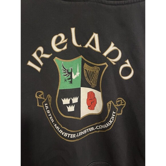 Ireland Hoodie Blue Shield Crest Logo Graphic Lansdowne Sweatshirt Eire Large - Picture 2 of 8